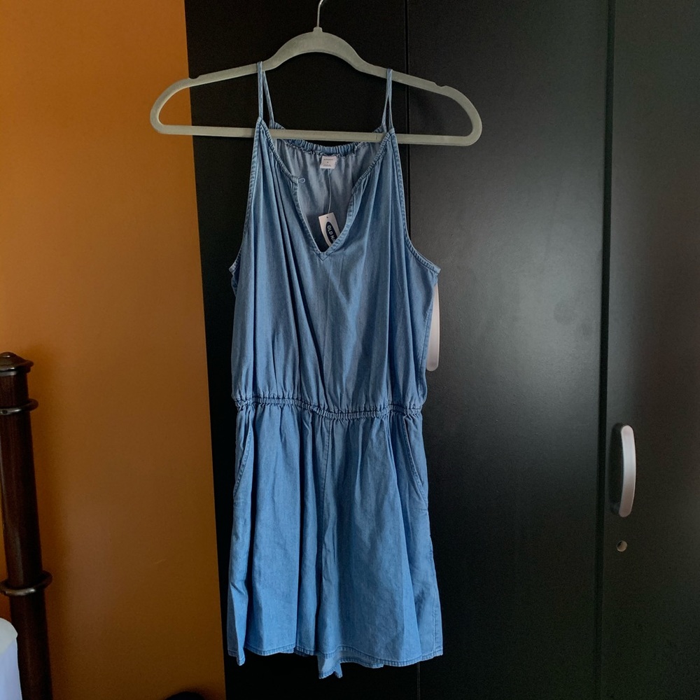 Blue romper by old navy.